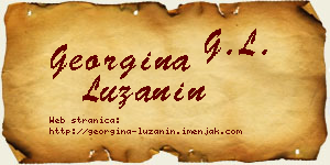 Georgina Lužanin vizit kartica